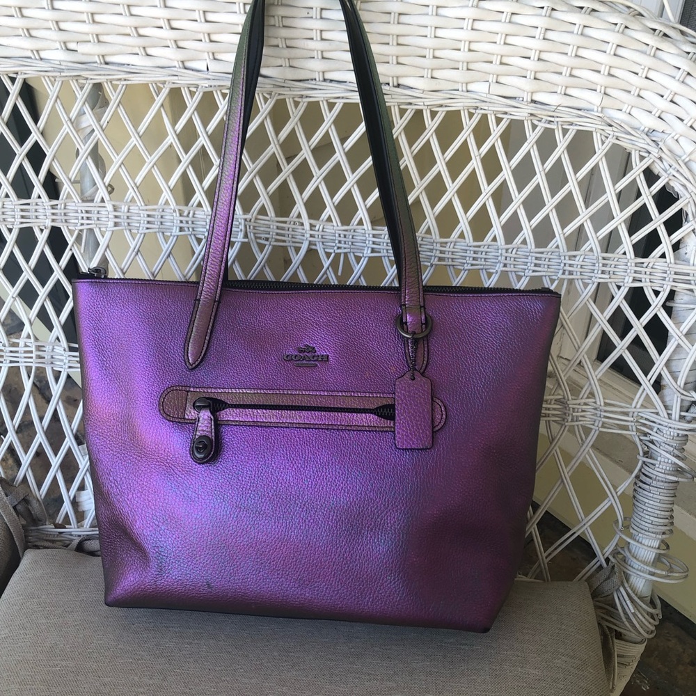 Coach Iridescent Pink Tote - Picture 14 of 15